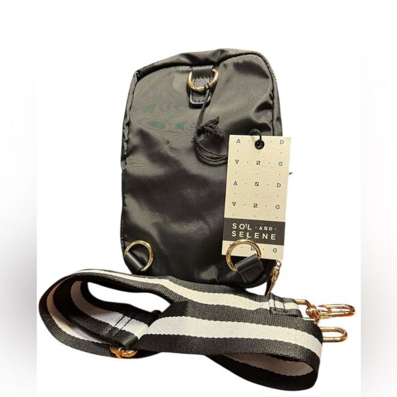 Sol & Selene Unisex Accolade Convertible Black Belt & Crossbody bag - Picture 4 of 5